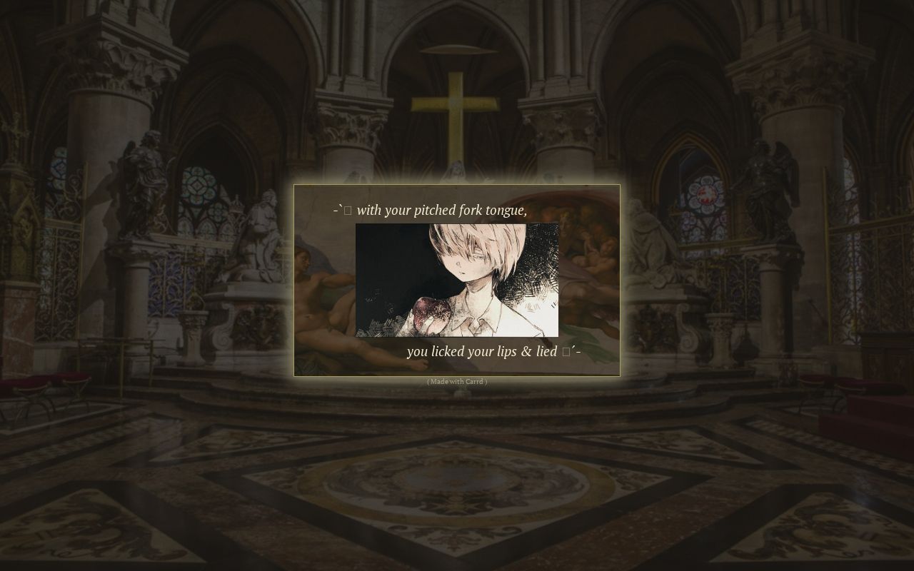 Carrd profile picture for @crucifixion